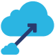 cloud based scalability icon